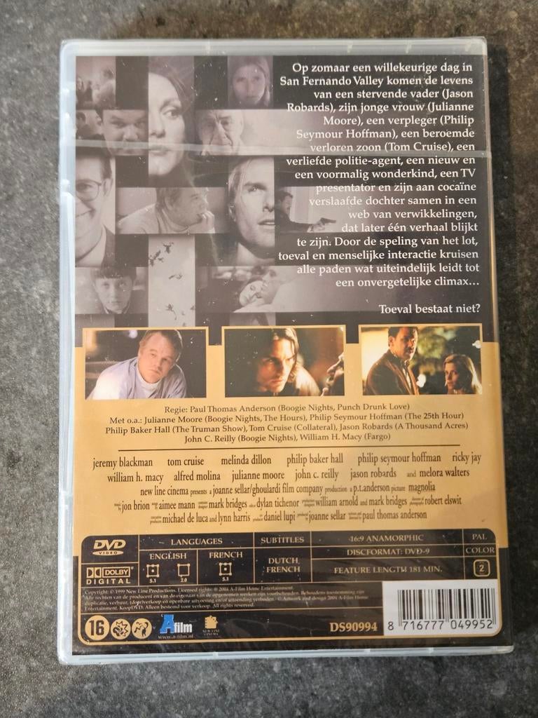 DVD Magnolia Tom Cruise NIEUW gesealed, Vanaf 16 jaar, Ophalen of Verzenden, Nieuw in verpakking, Drama