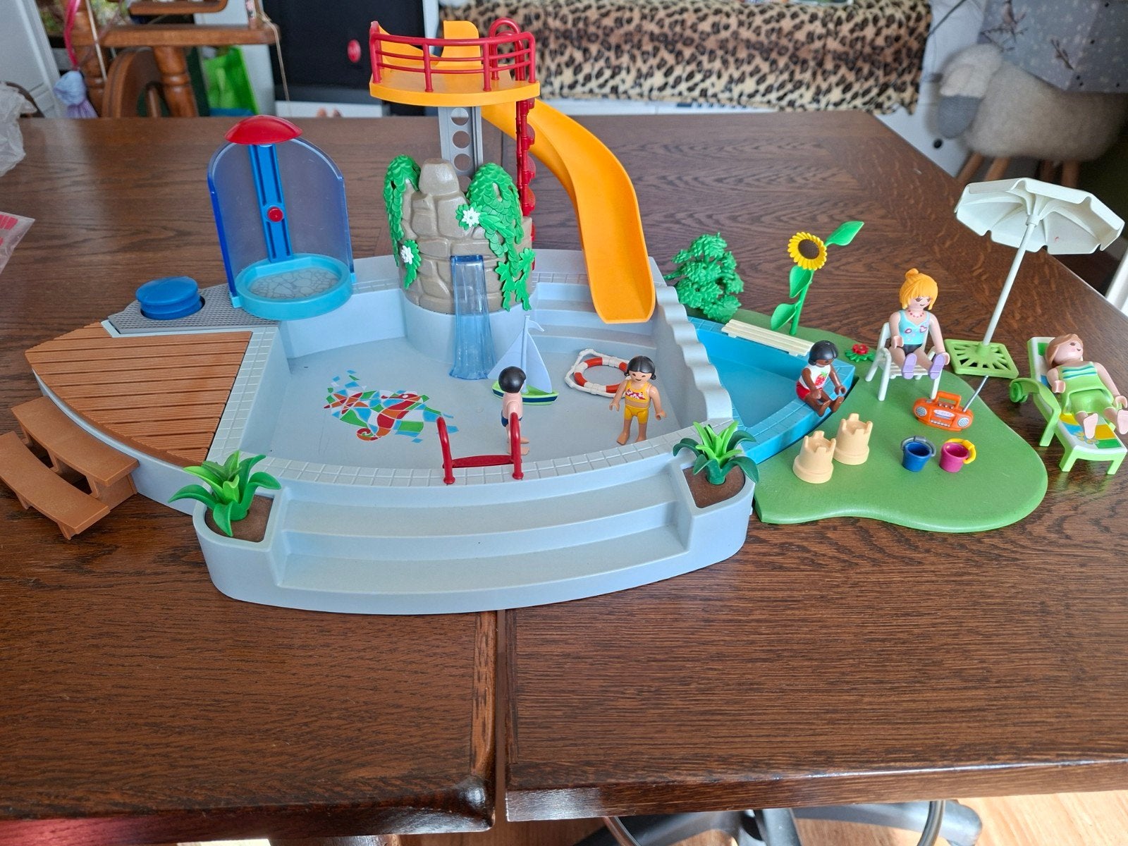 Playmobil Zwembad met glijbaan en figuren, Ophalen of Verzenden, Jongen of Meisje