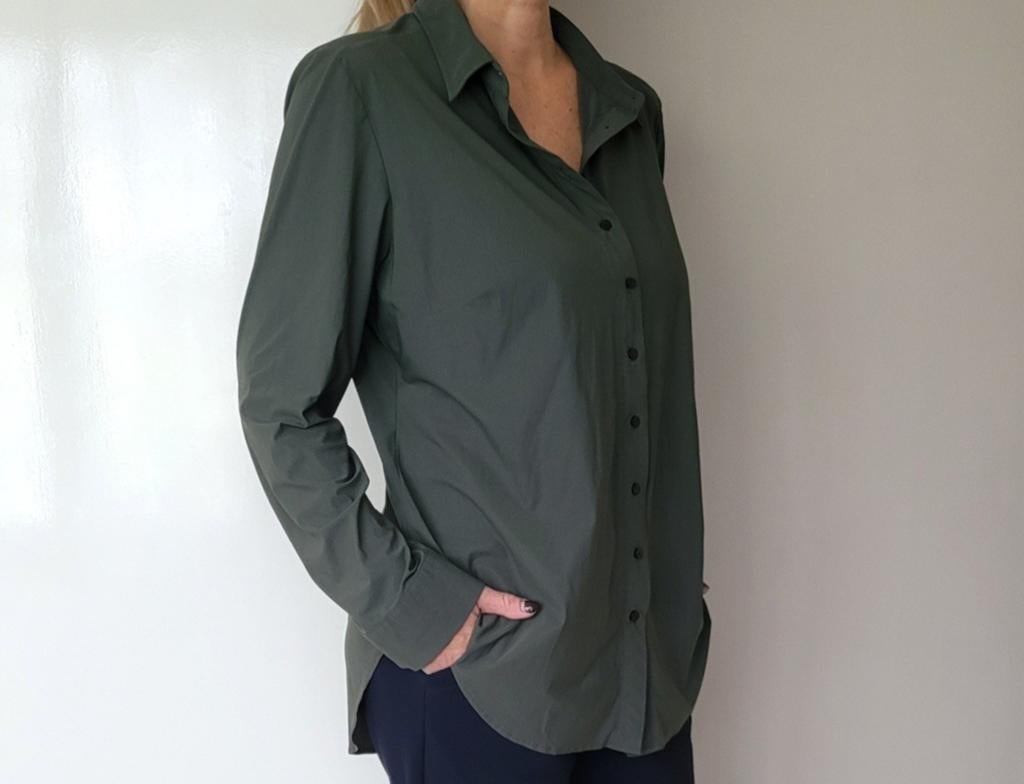 Studio Anneloes Poppy blouse XXL Donkergroen Army Travelstof, Kleding | Dames, Blouses en Tunieken, Studio Anneloes, Maat 46/48 (XL) of groter