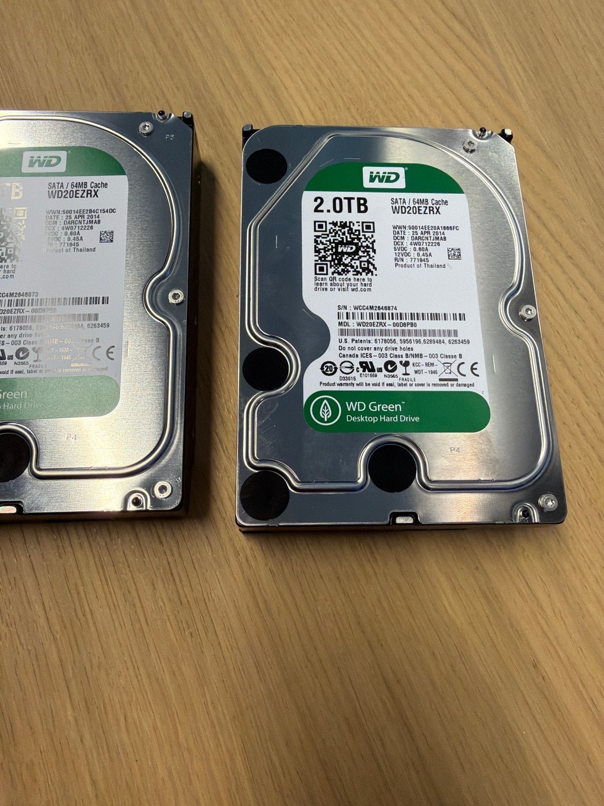 WD Green 2TB SATA Harde Schijf (HDD), Intern, Gebruikt, Verzenden, Desktop