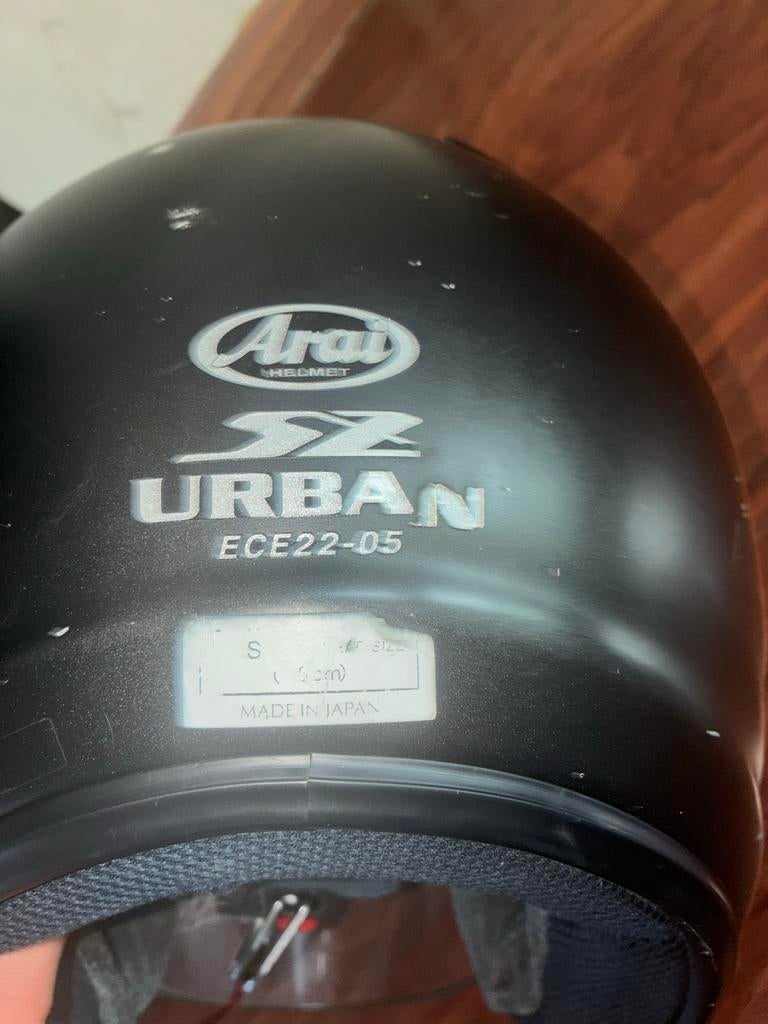 Arai SZ Urban Jethelm - Maat S - Zwart, Fietsen en Brommers, Brommerhelmen, Ophalen of Verzenden, Zo goed als nieuw