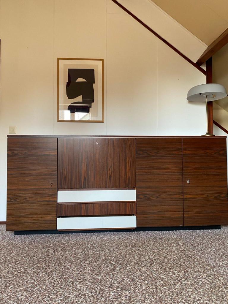 Vintage dressoir - jaren 60 / 70, Huis en Inrichting, Kasten | Dressoirs, Ophalen, Gebruikt, Met deur(en), 200 cm of meer