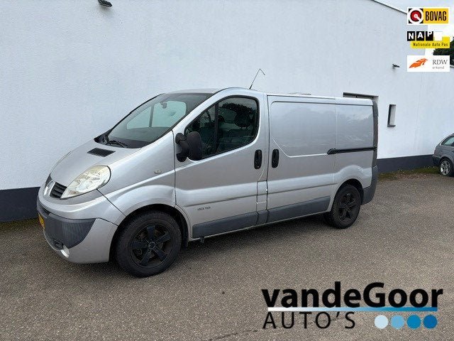 Renault Trafic 2.0 dCi T27 L1H1, '07, airco, 2x schuifdeur,, Stof, Zwart, 4 cilinders, Metallic lak