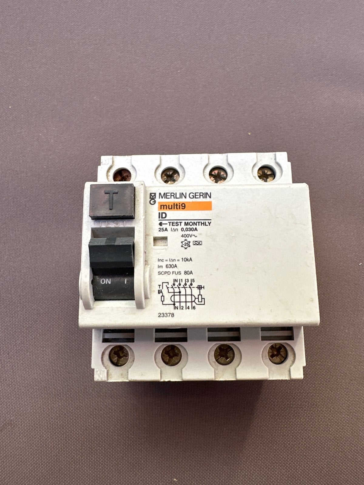 Aardlekschakelaar 25A 0.03A, Ophalen of Verzenden, Gebruikt, Schneider Electric, Aardlekschakelaar