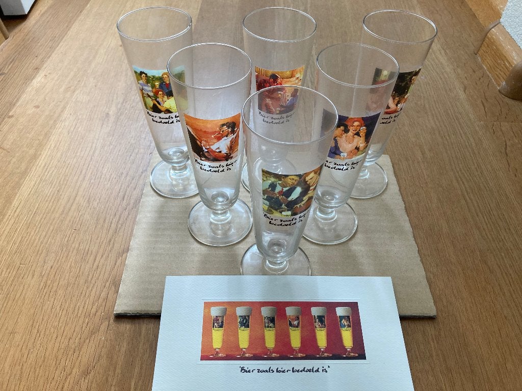 Heineken Bier Glass with Certificate, Ophalen, Zo goed als nieuw, Bierglas