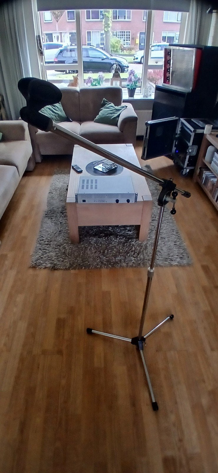 Microfoon statief, Muziek en Instrumenten, Ophalen, Gebruikt, Instrumentstandaard, Microfoon