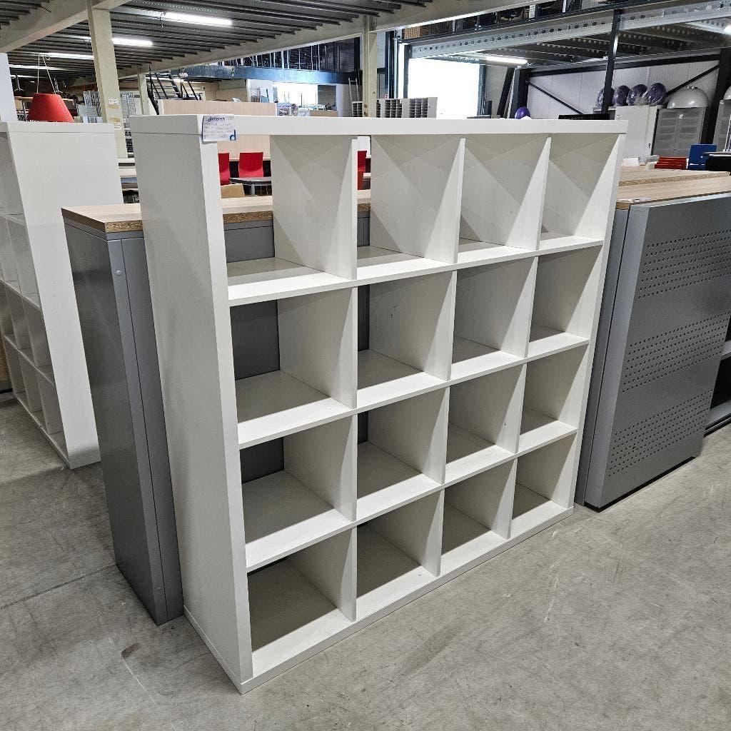 Ikea vakkenkast Kallax 4x4 vakken 147x147x39 cm, Ophalen, Gebruikt, 50 tot 100 cm, Minder dan 100 cm