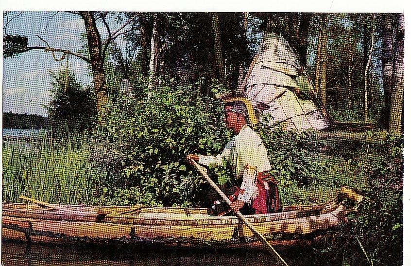Indiaan Shoving off Wisconsis. USA 1965., Ophalen, 1960 tot 1980, Gelopen, Buiten Europa