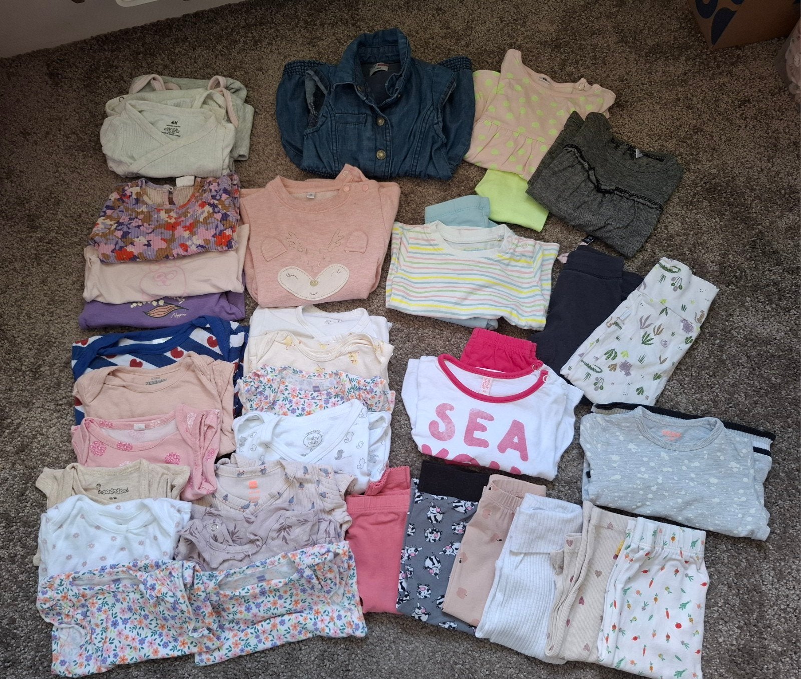 babypakket maat 62 68, Kinderen en Baby's, Babykleding | Maat 62, Ophalen of Verzenden, Meisje