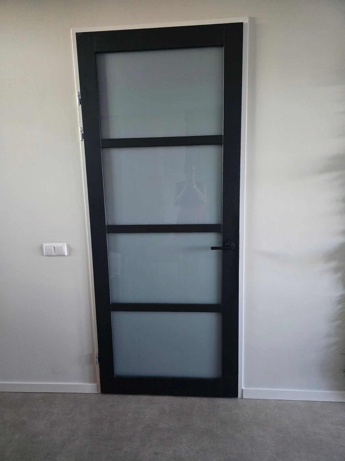 Weekamp opdekdeur mat glas | 231,5 x 93 cm | Linksdraaiend, Ophalen, 215 cm of meer, Binnendeur, Glas
