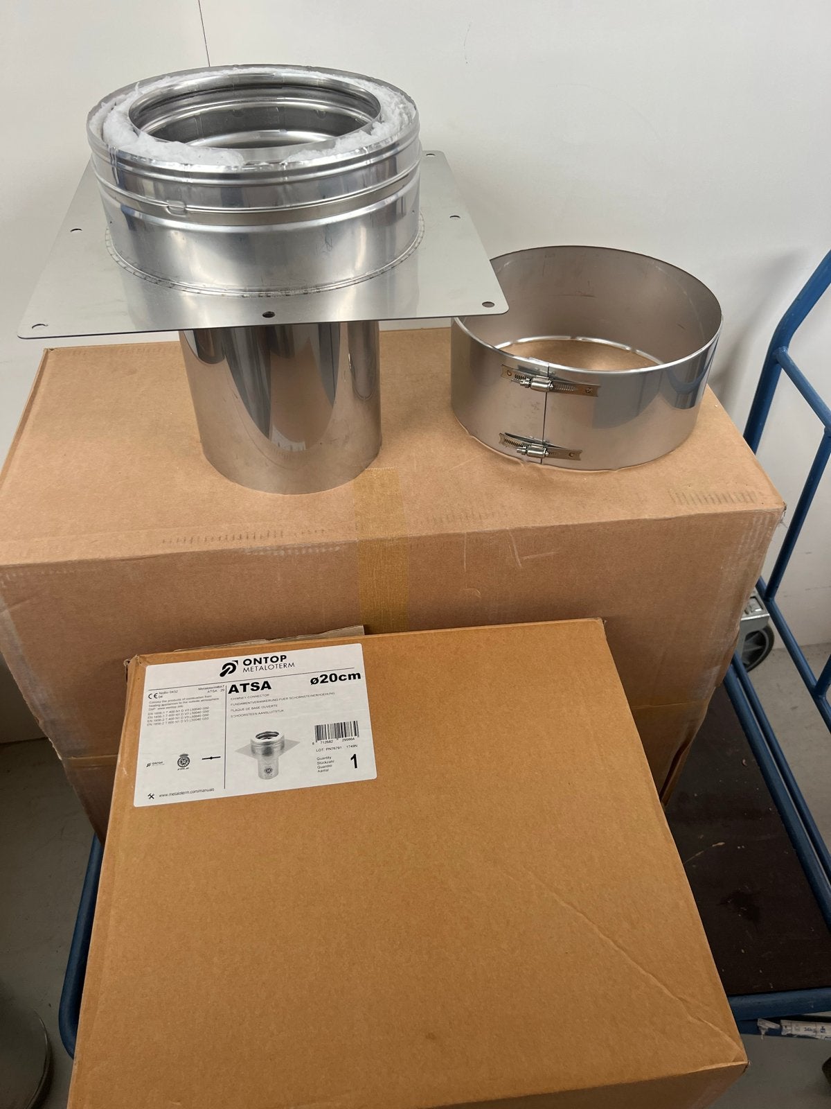 Ontop Metaloterm ATSA Schoorsteen Aansluitstuk Ø20cm, Ophalen of Verzenden, Nieuw, Overige typen