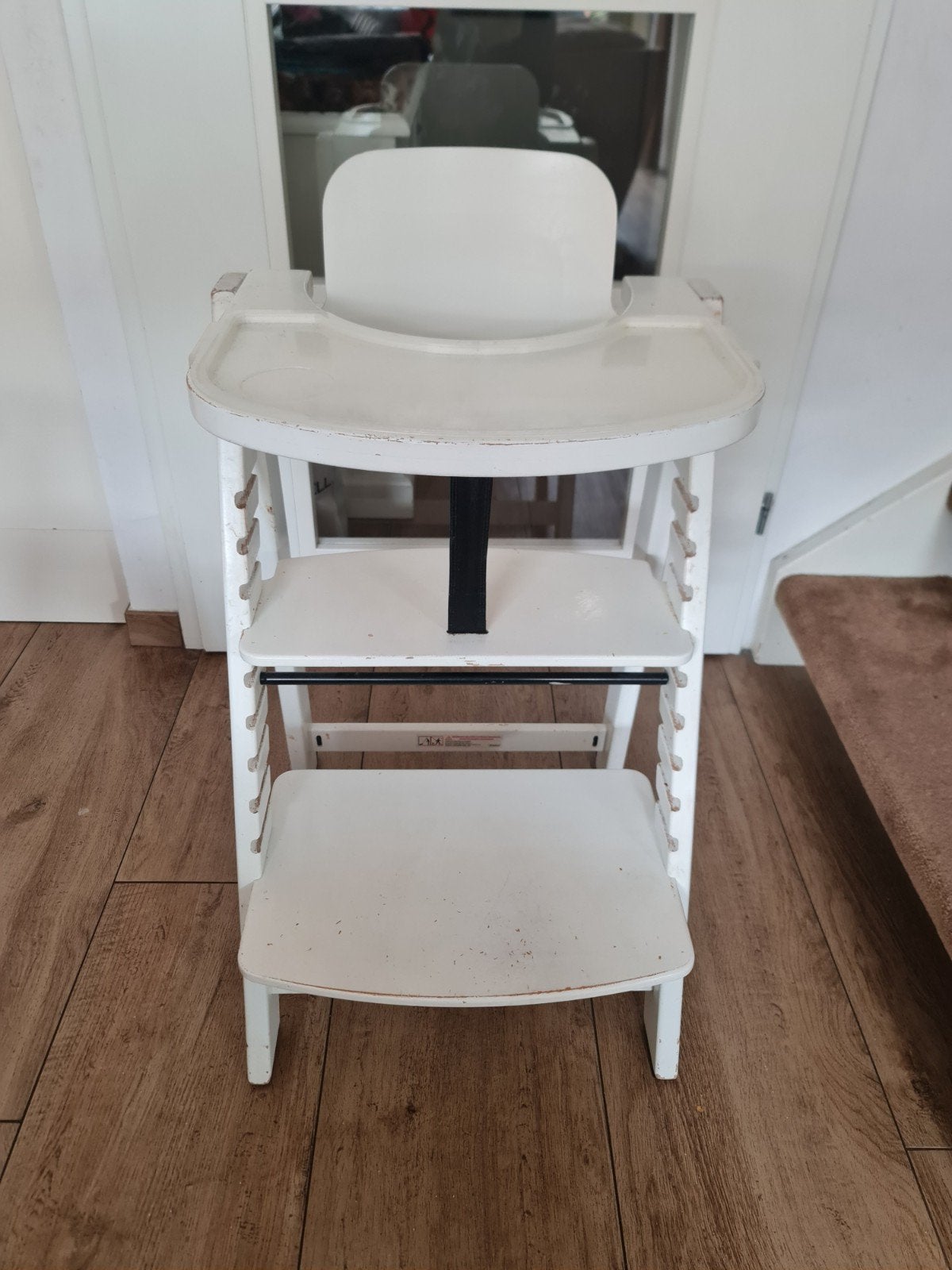 Kidsmill meegroeistoel met eetblad, gordel en bekleding, Kinderen en Baby's, Kinderstoelen, Ophalen, Gebruikt, Meegroeistoel, Afneembaar eetblad