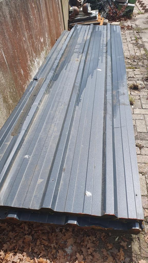 Falk dakplaten panelen geisoleerd schade, Doe-het-zelf en Verbouw, Dakpannen en Dakbedekking, Dakplaat of Dakpanplaat, Gebruikt