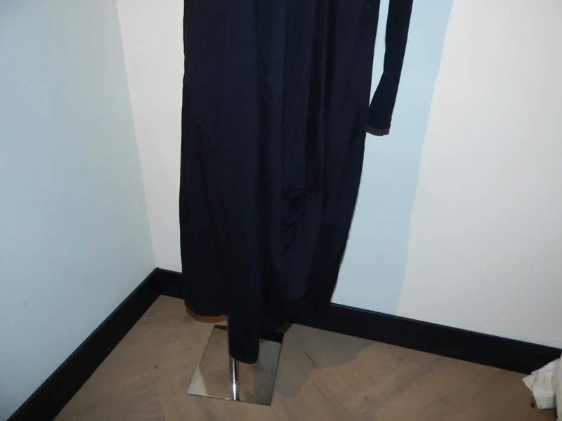 Rundholz Black label lange jurk draai in de stof hals M, Maat 38/40 (M), Verzenden, Zwart, Rundholz