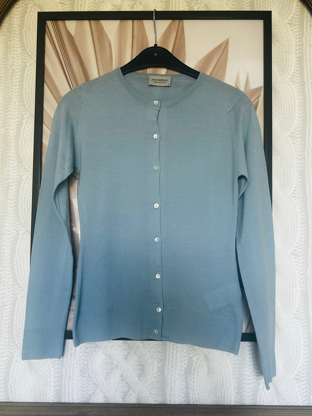 Nieuw John Smedley smal vest lichtblauw merino wol, Ophalen of Verzenden, Nieuw, Maat 36 (S), Blauw