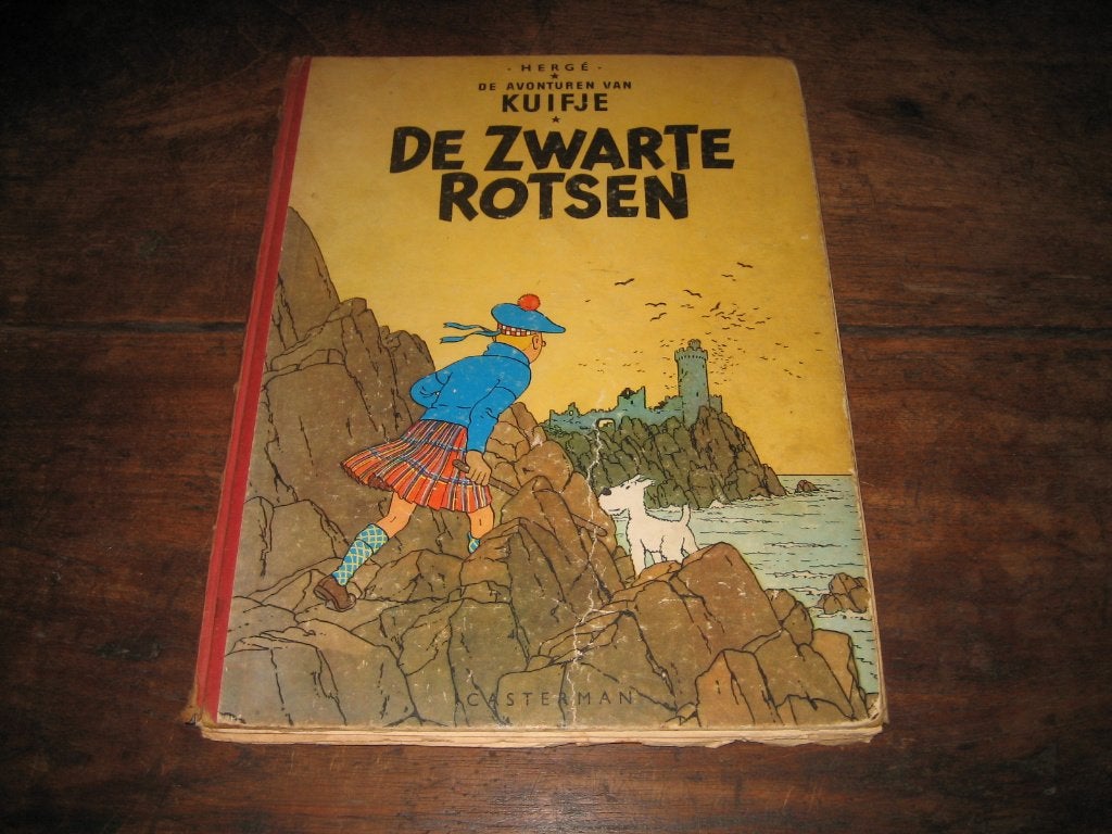 Kuifje, de Zwarte Rotsen, harde kaft, Boeken, Stripboeken, Gelezen, Eén stripboek, Hergé ,Casterman, Ophalen of Verzenden