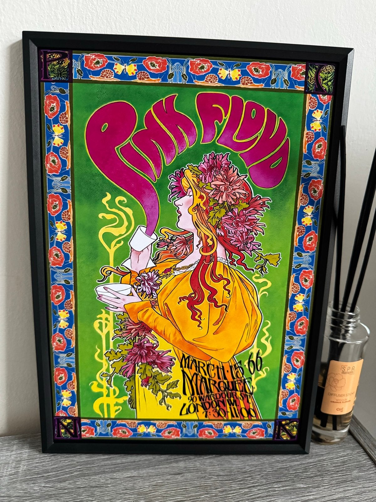Pink Floyd Poster 21x30cm Ingelijst Nieuw, Rechthoekig Staand, Met lijst, A4 of kleiner, Nieuw