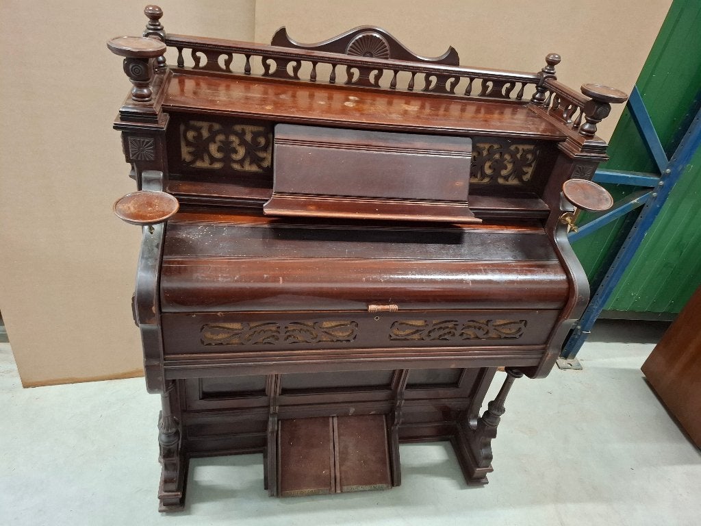 Antiek Estey Traporgel (1901) - Authentiek Harmonium, Muziek en Instrumenten, Orgels, Ophalen, Gebruikt, 1 klavier, Harmonium