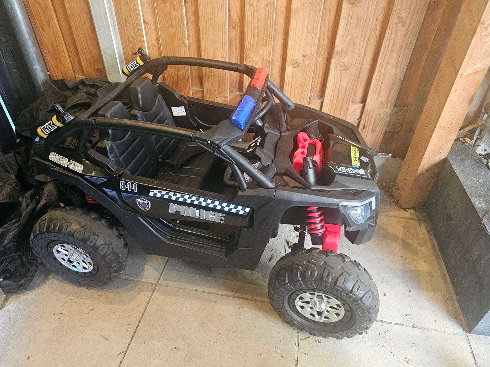 Elektrische kinderauto 24V - Politie Buggy, Ophalen, Zo goed als nieuw, Overige typen