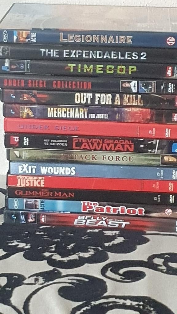 Grote collectie actie DVD's - Steven Seagal, Van Damme, Vanaf 16 jaar, Ophalen of Verzenden, Gebruikt, Actie