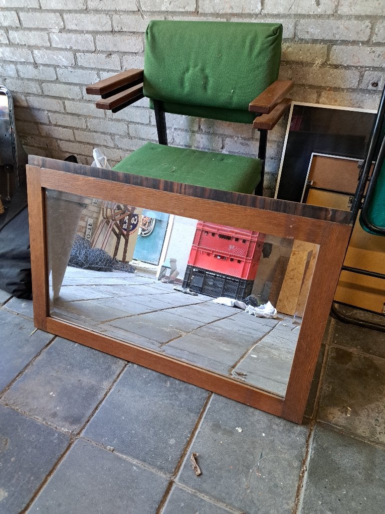antieke spiegel, Antiek en Kunst, Antiek | Spiegels, 50 tot 100 cm, Minder dan 100 cm, Rechthoekig, Ophalen