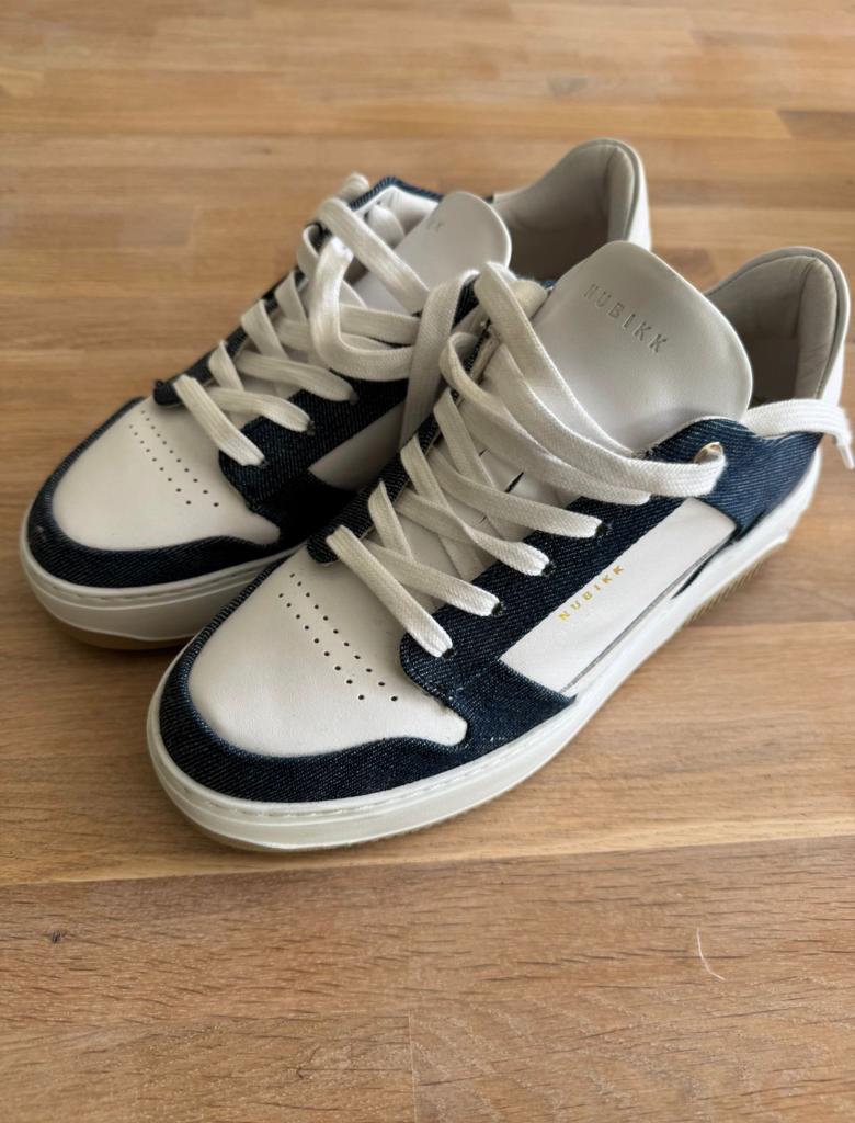 NUBIKK Jagger Classic Sneakers - Wit/Denim maat 38, Ophalen of Verzenden, Nieuw, Wit, Sneakers of Gympen