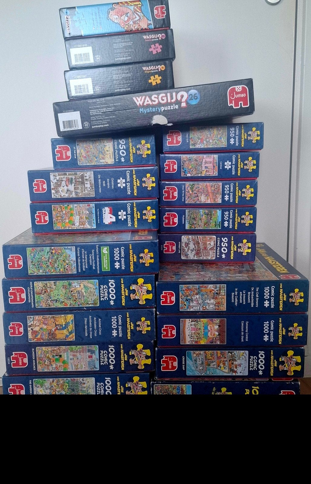 Ruilen Jan van Haasteren en Wasgij, Verzenden, 500 t/m 1500 stukjes, Zo goed als nieuw, Legpuzzel