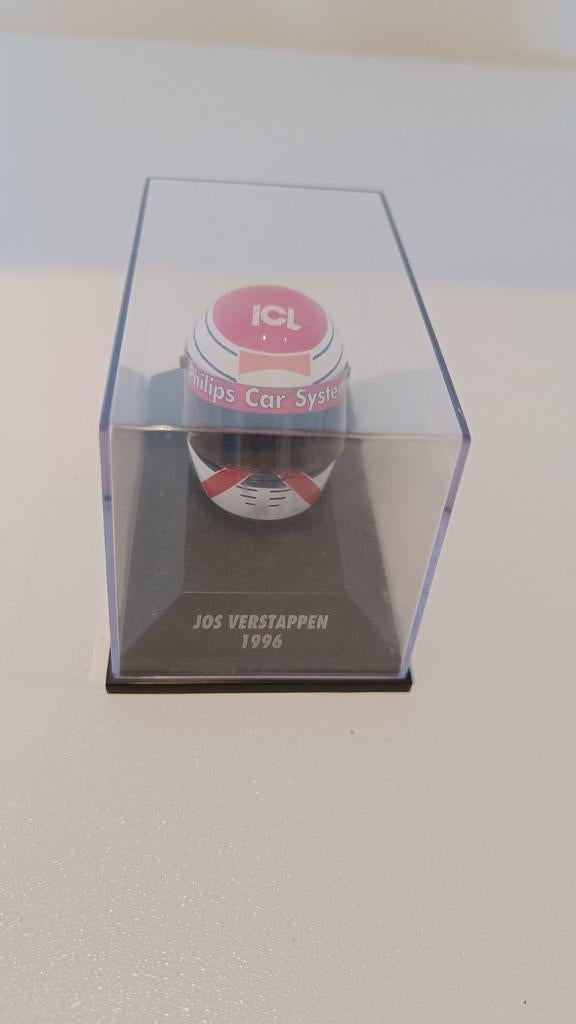 Jos Verstappen 1996 F1 Helm Miniatuur, Ophalen of Verzenden, Zo goed als nieuw