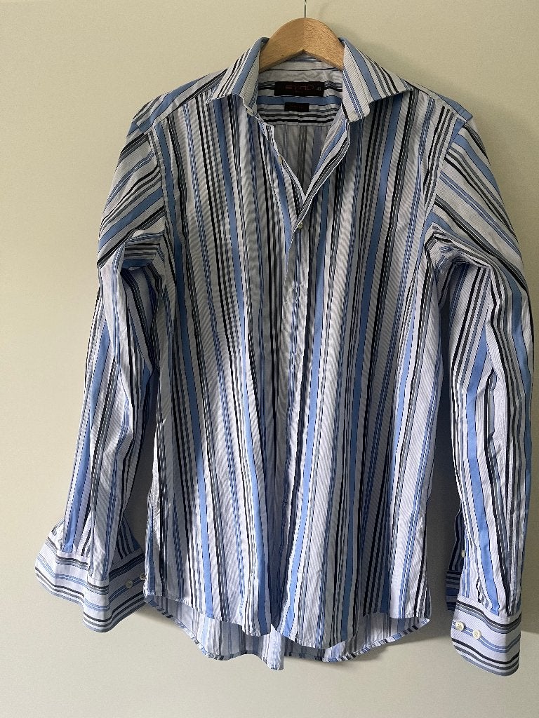 overhemd van Etro maat M zgan, Blauw, Zo goed als nieuw, Etro, Halswijdte 39/40 (M)