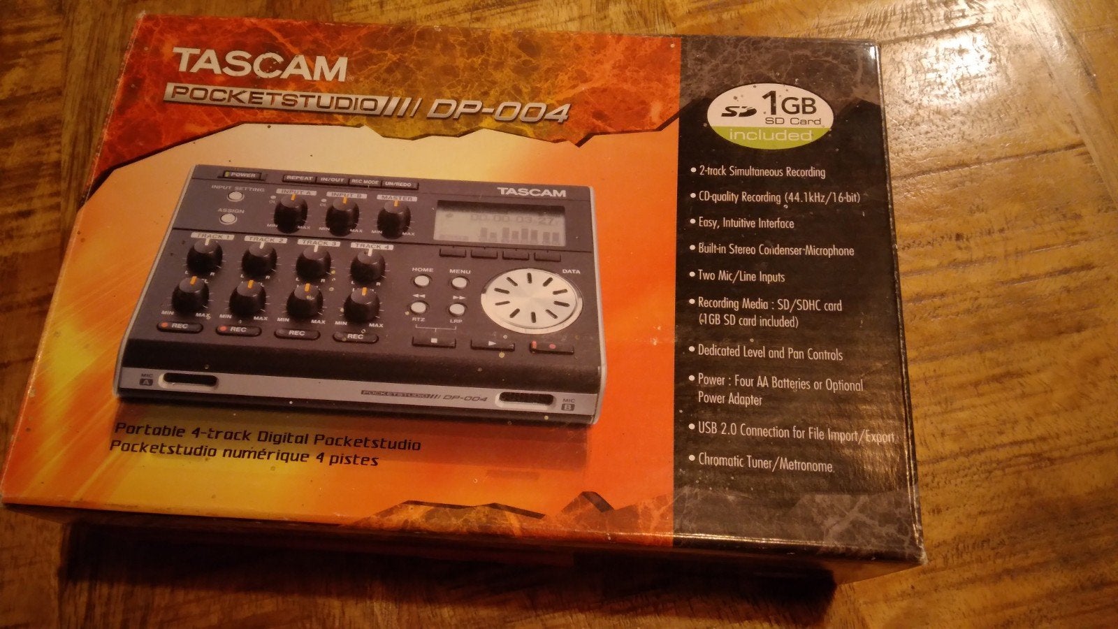 Tascam Pocketstudio DP-004 Digitale 4-sporen recorder, Muziek en Instrumenten, Ophalen of Verzenden, Zo goed als nieuw