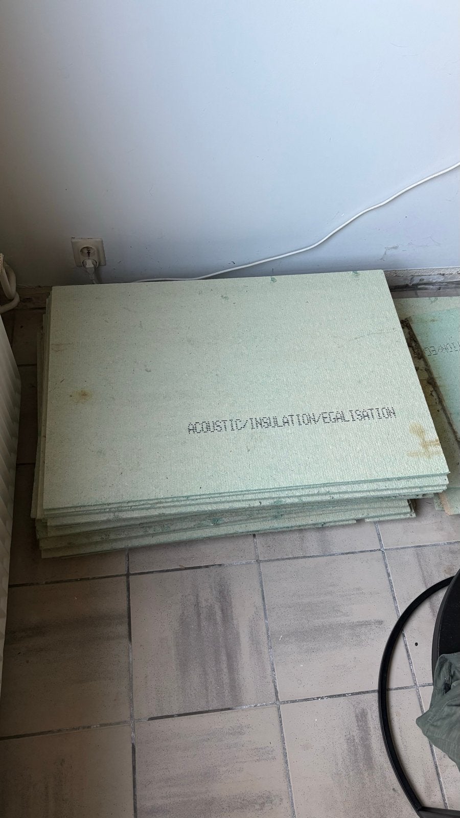 akoestische isolatieplaten, Overige materialen, Gebruikt, 5 tot 10 m², Vloerisolatie