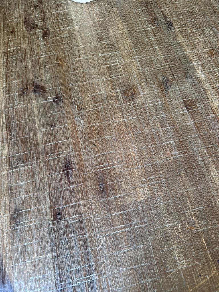 Robuuste houten eettafel met lichte poten, Ophalen, Gebruikt, 50 tot 100 cm, 150 tot 200 cm