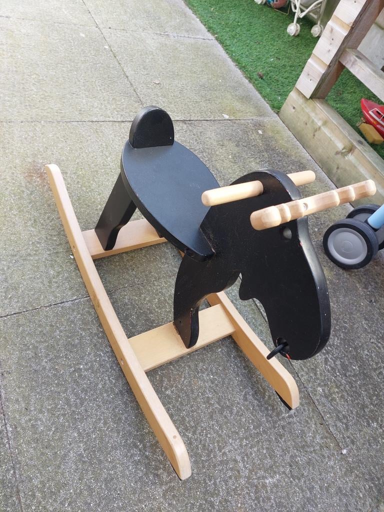 Ikea Hobbelpaard Ekorre - Zwart Geverfd, Ophalen, Gebruikt