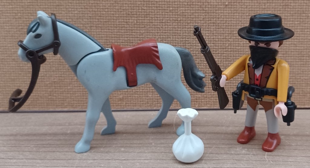 playmobil western bandiet, Verzenden, Gebruikt, Complete set