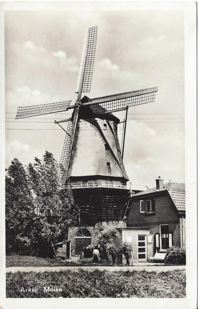Arkel (Z.H.) Molen, gelopen, Ophalen of Verzenden, 1960 tot 1980, Gelopen, Zuid-Holland