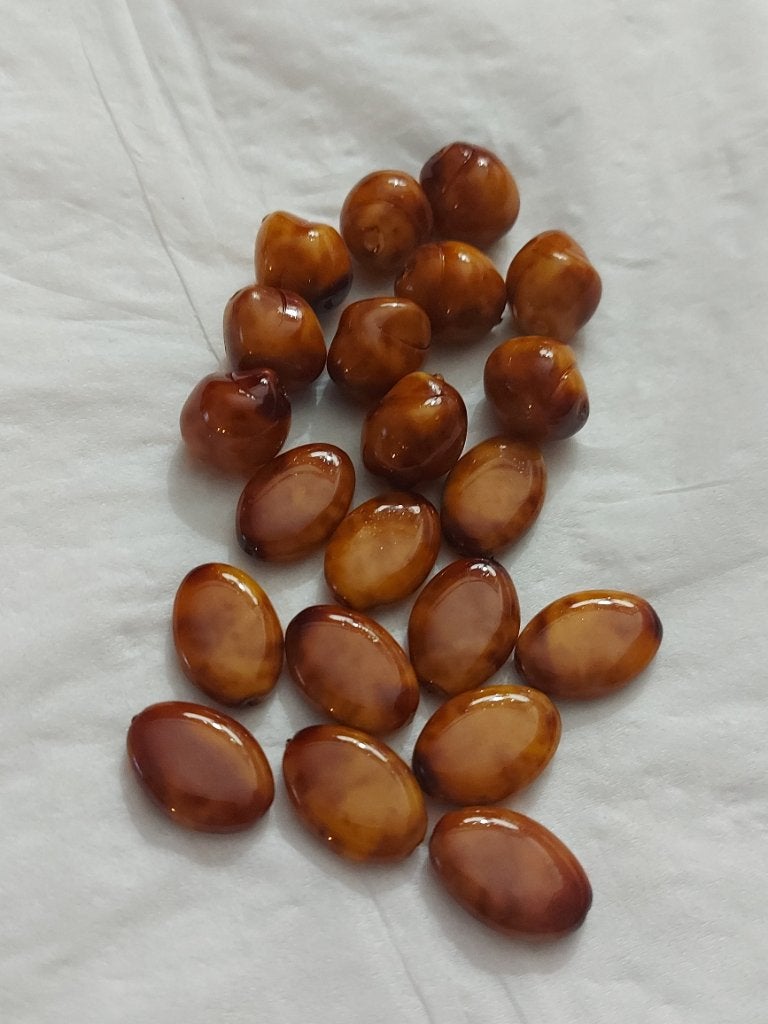 Set bruin gemêleerde glaskralen, Verzenden, Nieuw, Kraal