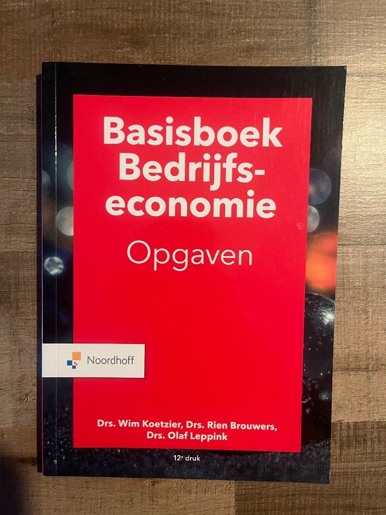 Basisboek Bedrijfseconomie, Boeken, Ophalen of Verzenden, Zo goed als nieuw, Economie en Marketing