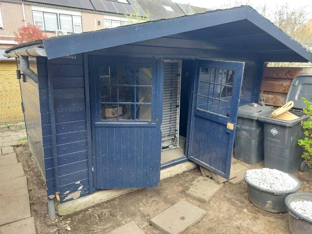 tuinhuis, Ophalen, 250 tot 500 cm, 2 ramen, Hout