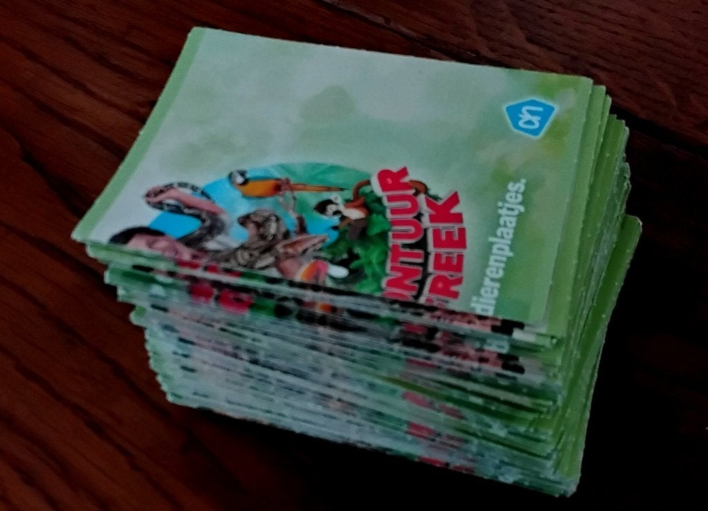 Op avontuur met Freek Vonk - stapel van 178 plaatjes, Albert Heijn, Ophalen of Verzenden