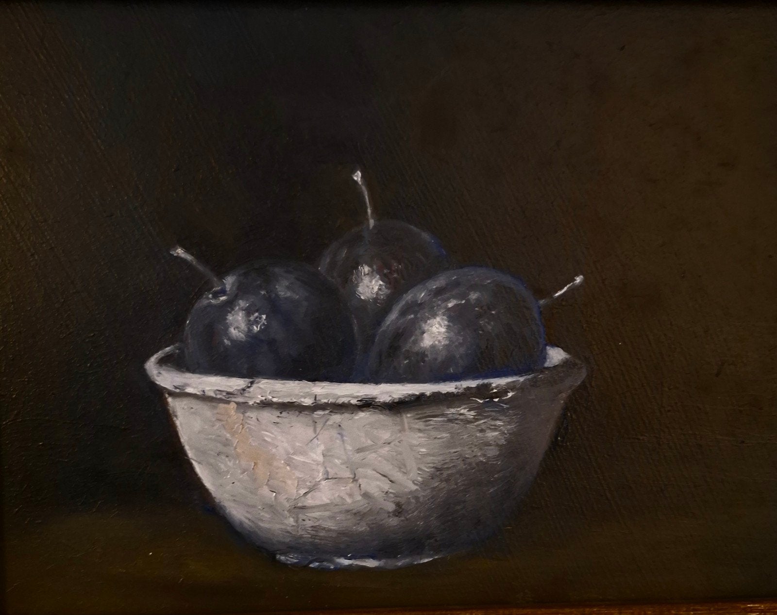 schilderij 18x23 cm pruimen, Ophalen of Verzenden