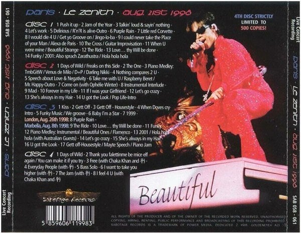 Prince - Return 2 Zenith 1998 JAM OF THE YEAR TOUR, Bonusmateriaal, Live-album, Nieuw in verpakking, Verzenden