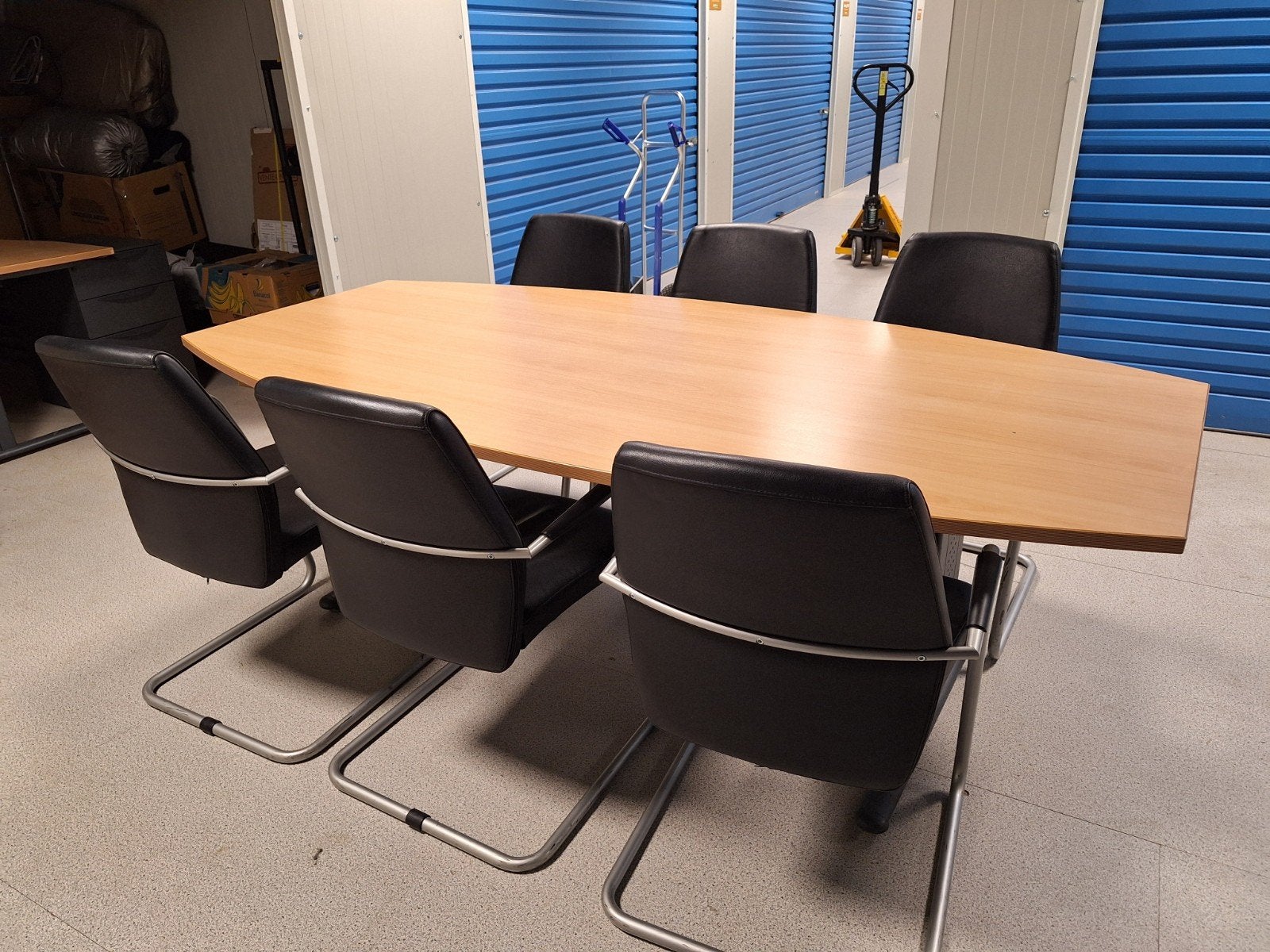 Ovale tafel met 6 stoelen, Huis en Inrichting, Tafels | Eettafels, Ophalen, Gebruikt, 100 tot 150 cm, 200 cm of meer