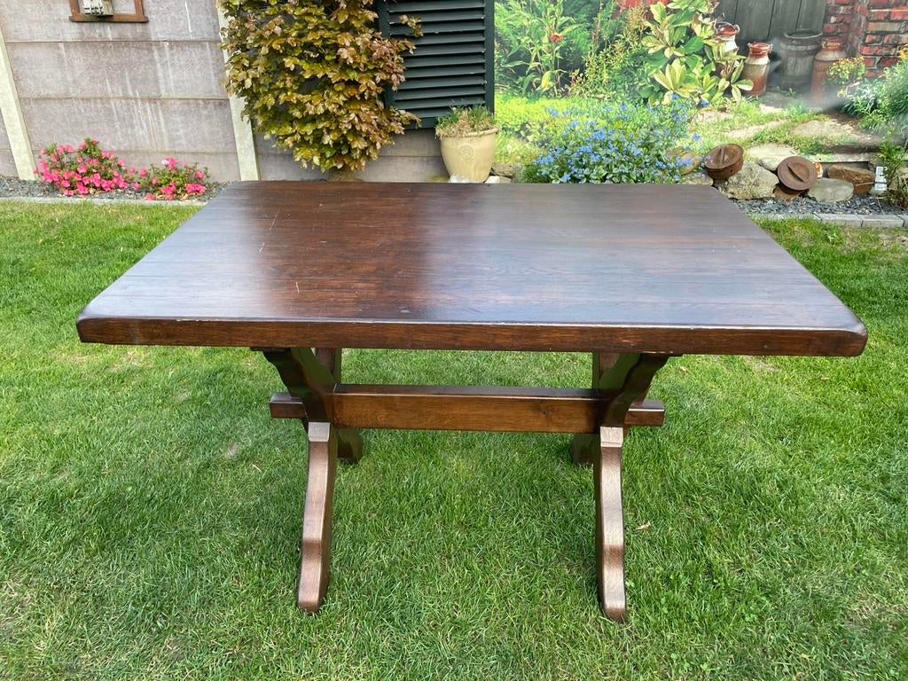 Klooster eiken tafel, Huis en Inrichting, Tafels | Eettafels, Ophalen, Gebruikt, 100 tot 150 cm, Eikenhout