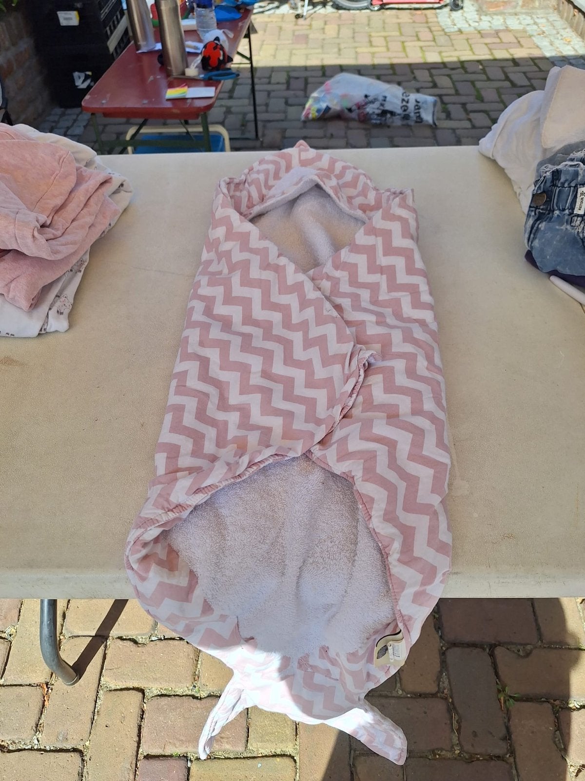 Baby Bites badcape roze zigzag, Ophalen of Verzenden, Gebruikt