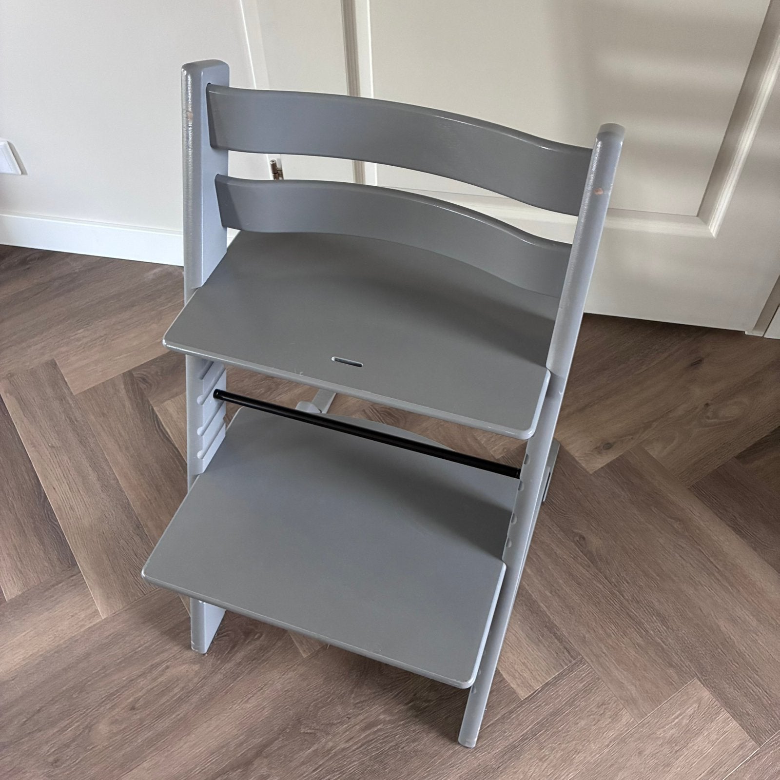 Stokke Tripp Trapp stoel grijs, Ophalen, Gebruikt, Meegroeistoel