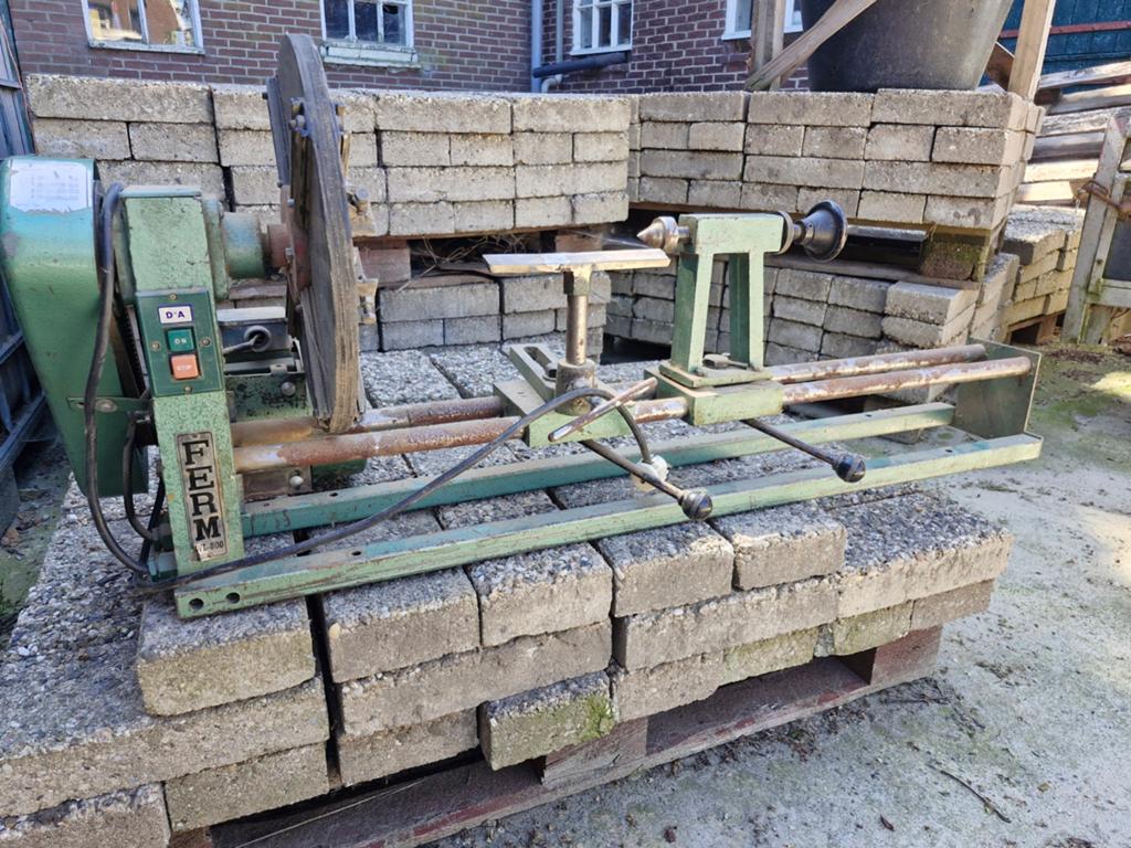FERM Houtdraaibank WL 800 - 800 mm overspanning, Doe-het-zelf en Verbouw, Draaibanken, Ophalen, Gebruikt, Houtdraaibank, 500 tot 1000 mm