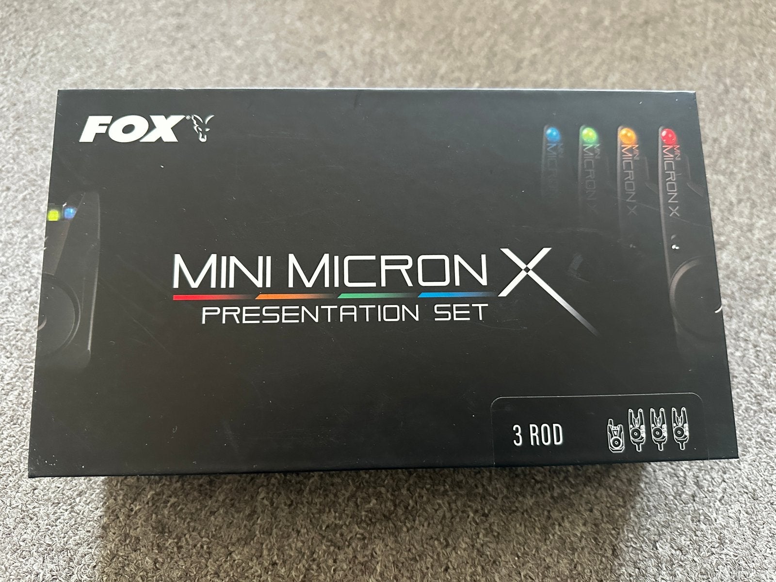 Fox Mini Micron X 3 Rod Beetmelderset, Watersport en Boten, Hengelsport | Karpervissen, Ophalen of Verzenden, Zo goed als nieuw