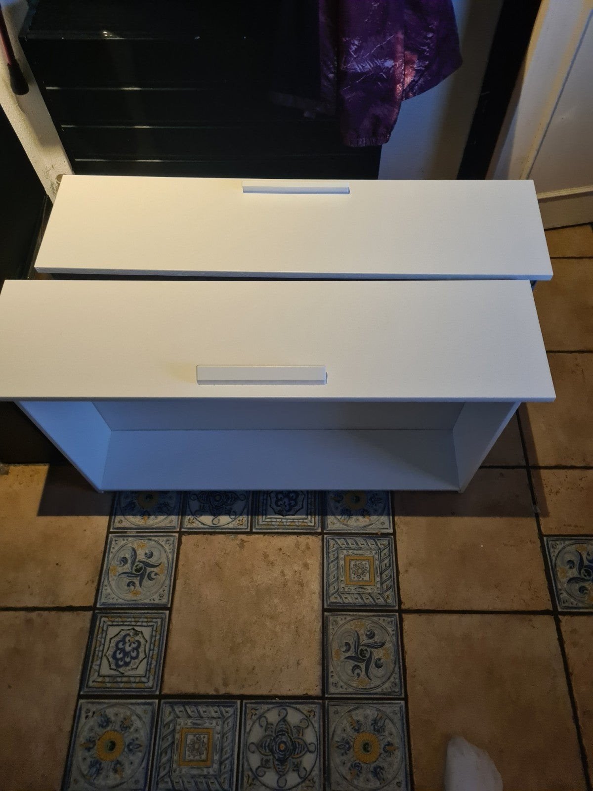tk. z.g.a.n. ikea Brimnes bedbank + 2 ikea matrassen, Ophalen, Wit, Tweepersoons, Zo goed als nieuw