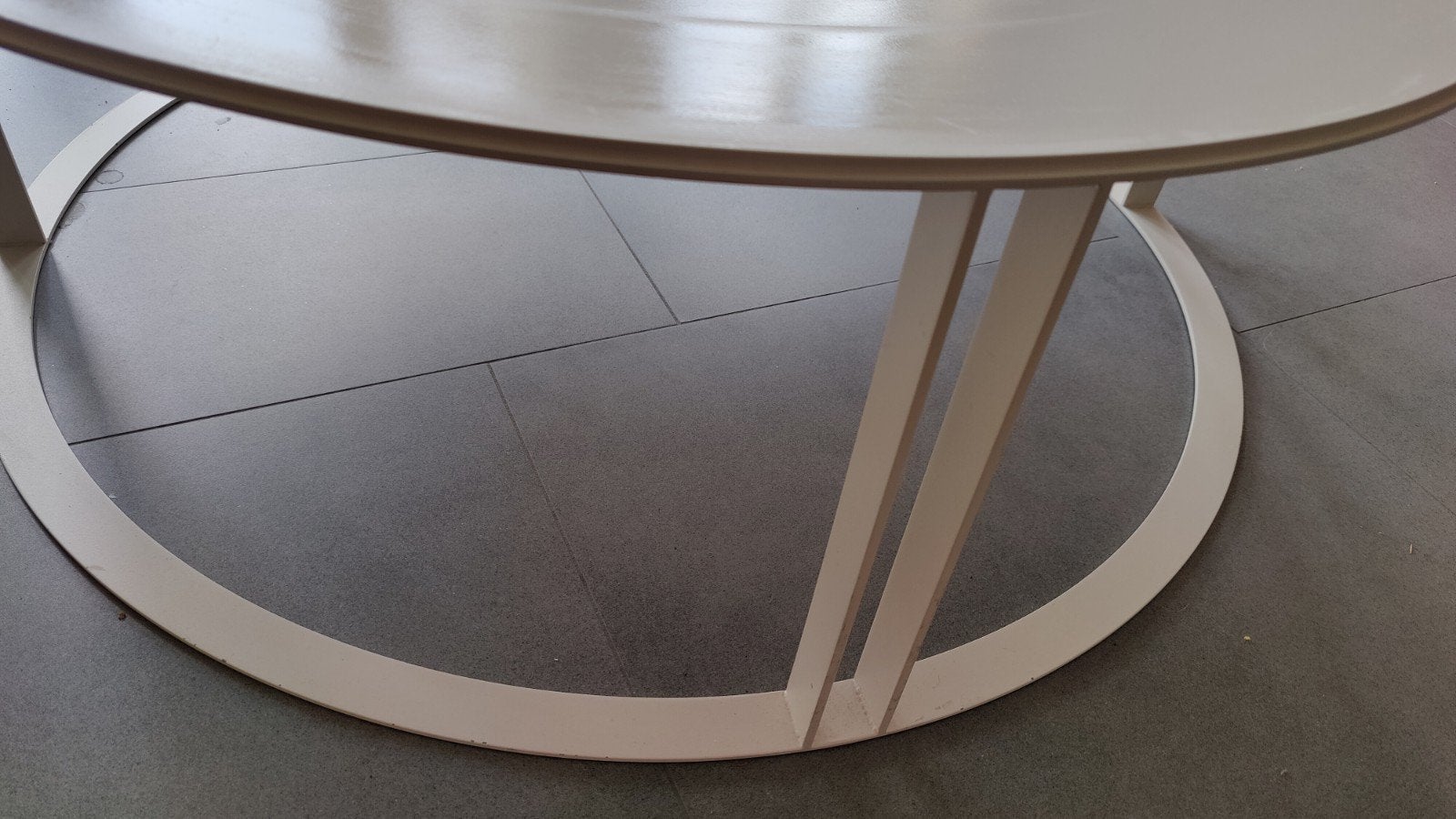 witte Metaform Dujo salontafel, alleen de 100 cm tafel., Ophalen, Gebruikt, 50 tot 100 cm, Rond