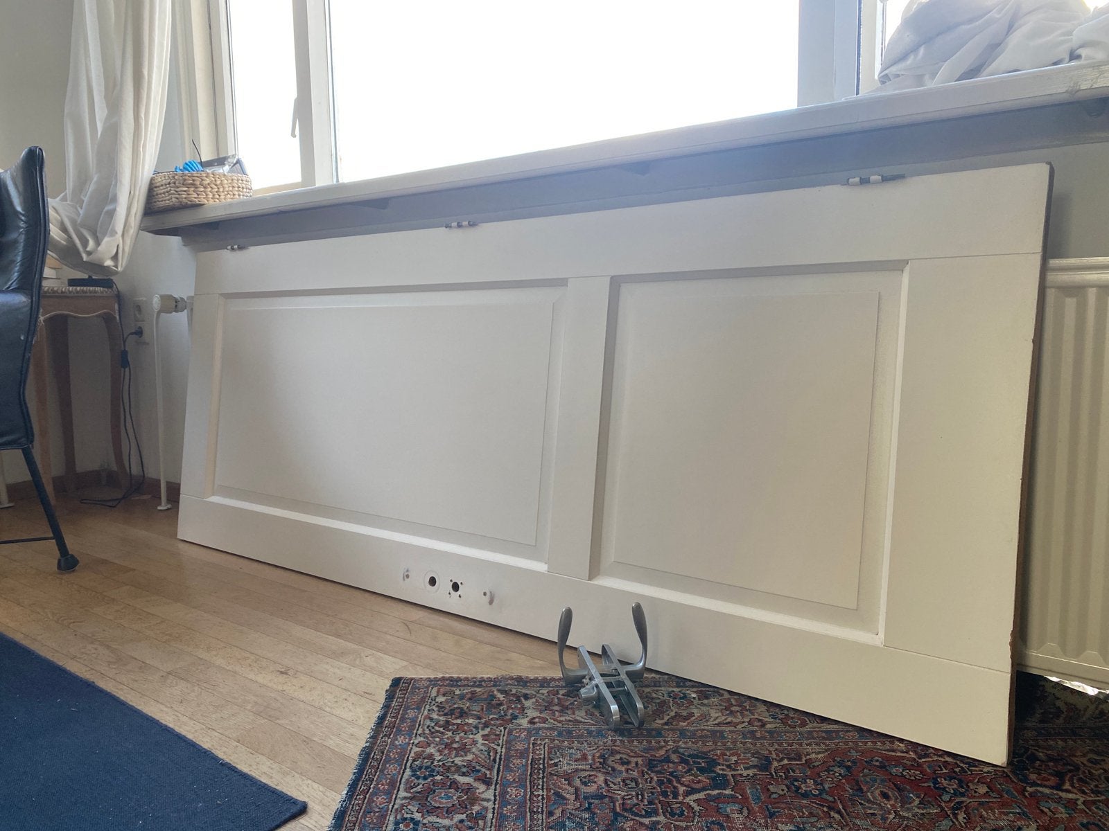 Witte, massief houten paneeldeur 200,5 bij 77,5 cm, Ophalen, Gebruikt, Minder dan 80 cm, Binnendeur
